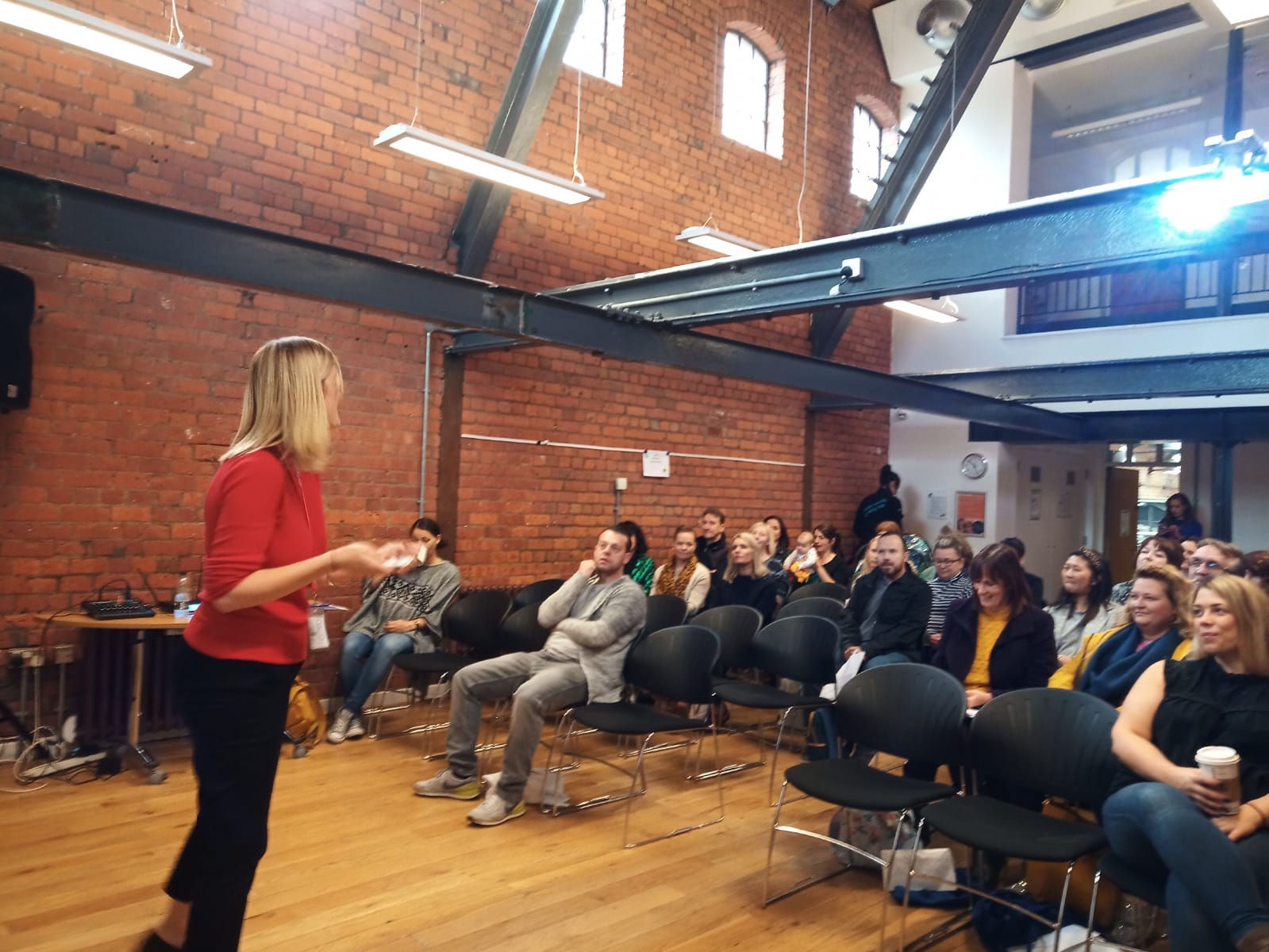 Kathryn Grice talking to attendees at the Manchester Teacher Empowerment Event 2019